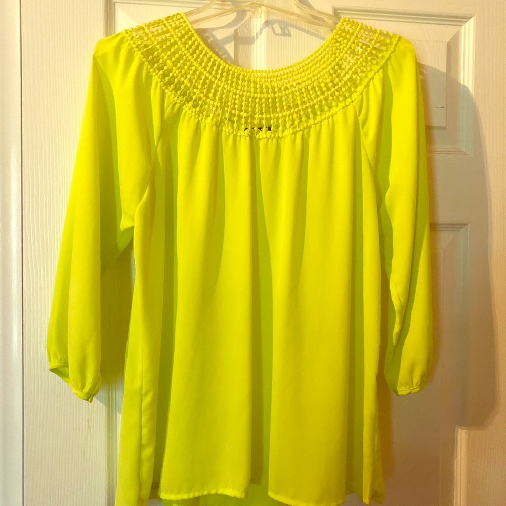 Chartreuse blouse
